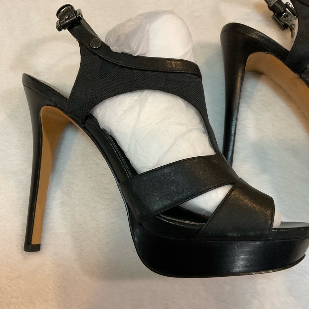 Coach Black Strappy High Heels - Picture 2 of 11